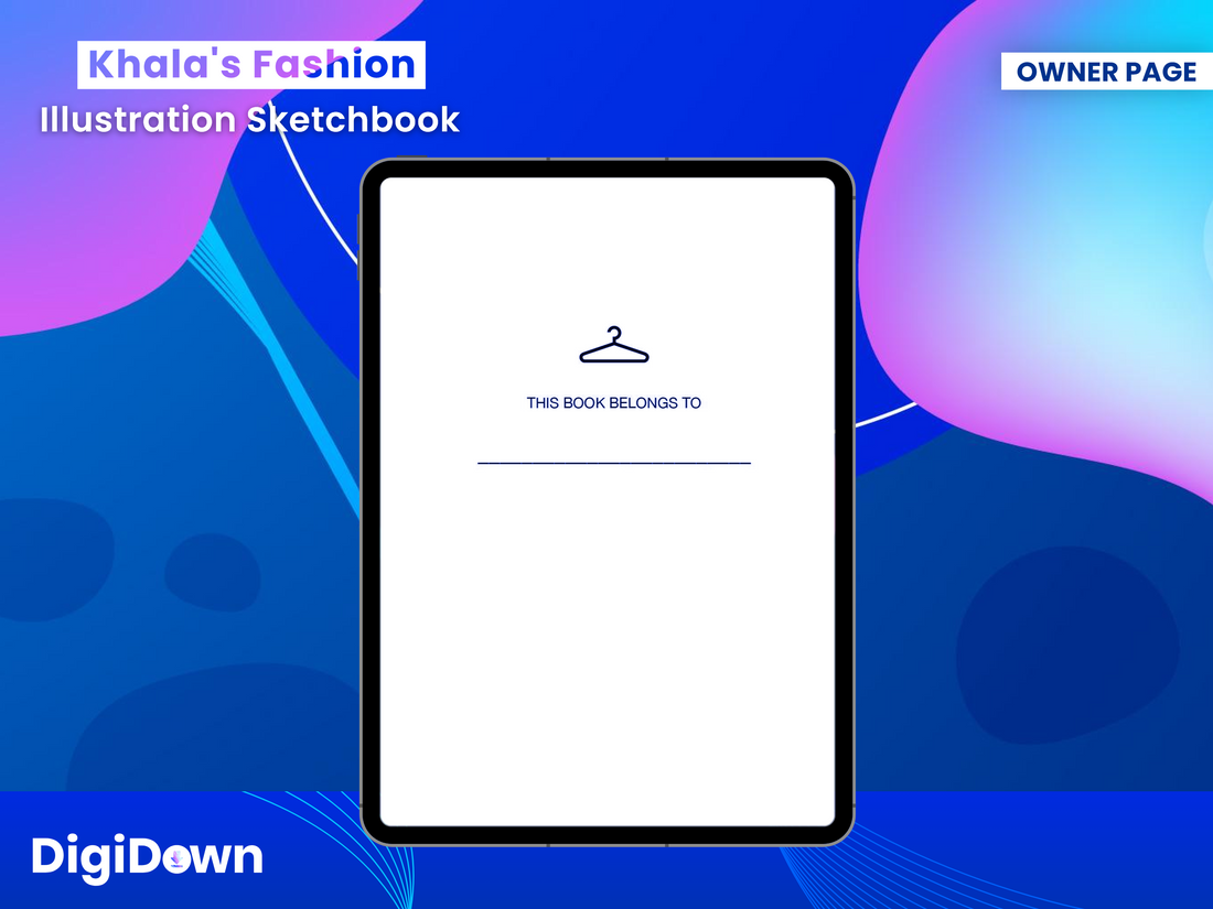Khala's Fashion Illustration Sketchbook: Beginner-Friendly Design Templates, Diverse Body Size Mockups, Digital Instant Download