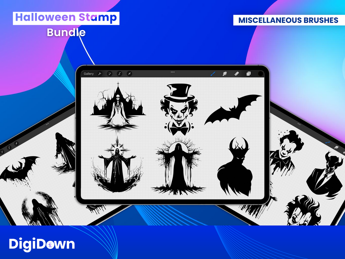 Ultimate Halloween Horror Stamp Bundle: 600+ Designs for Tattoos, Stickers & Crafting