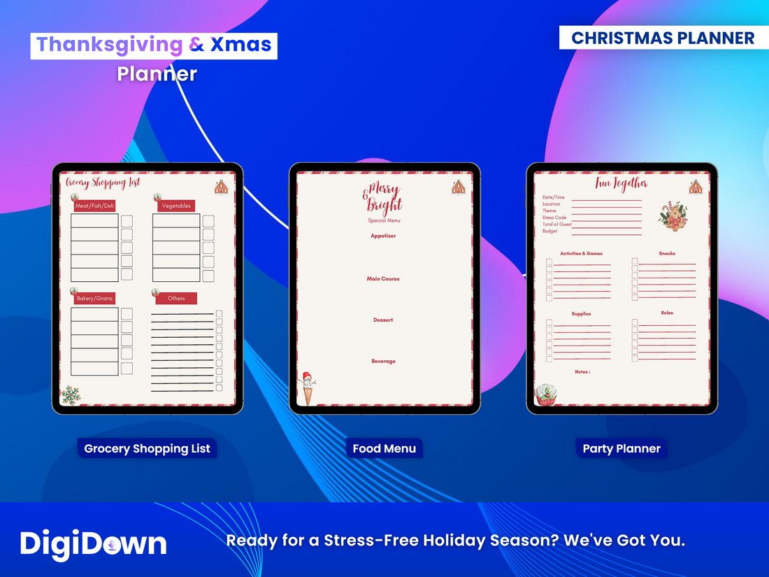 Thanksgiving and Xmas Planner: Ultimate Holiday Organization, Stress-Free Festive Planning