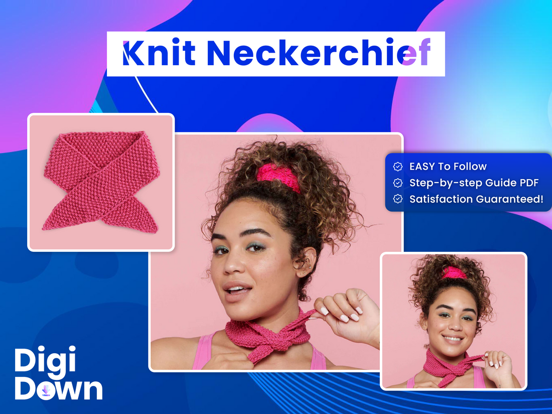 Knit Neckerchief Crochet Pattern: Chic Accessory, Beginner-Friendly Knitting, Multi-Way Styling