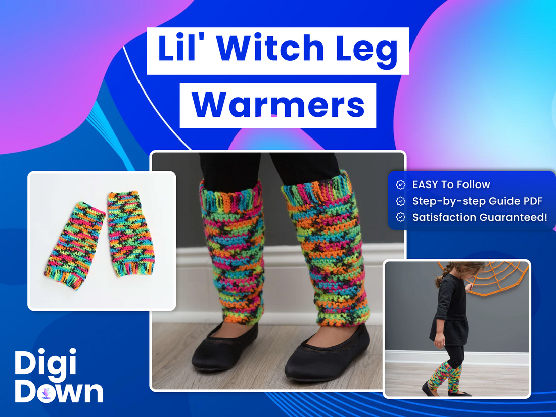 Witch Leg Warmers Crochet Pattern: Halloween Fun, Multi-Size Design, & Everyday Fashion Accessory