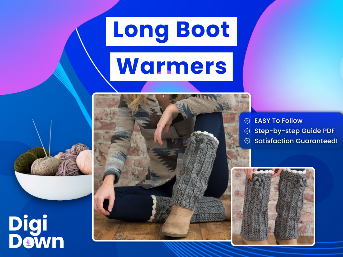 Long Boot Warmers Crochet Pattern: Easy-to-Make, Chic Leg Accessory, Snug & Warm Design