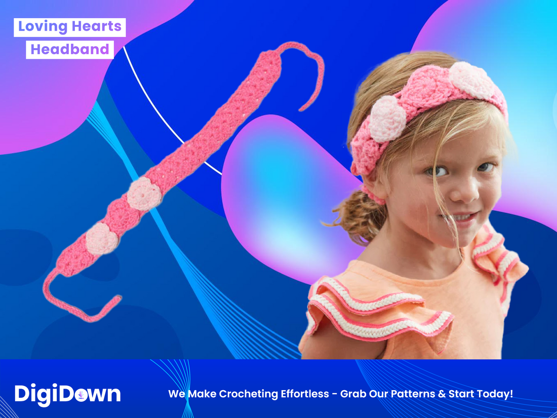 Loving Hearts Headband Crochet Pattern: Easy-to-Make, Kid-Friendly Design, Charming Valentine’s Accessory