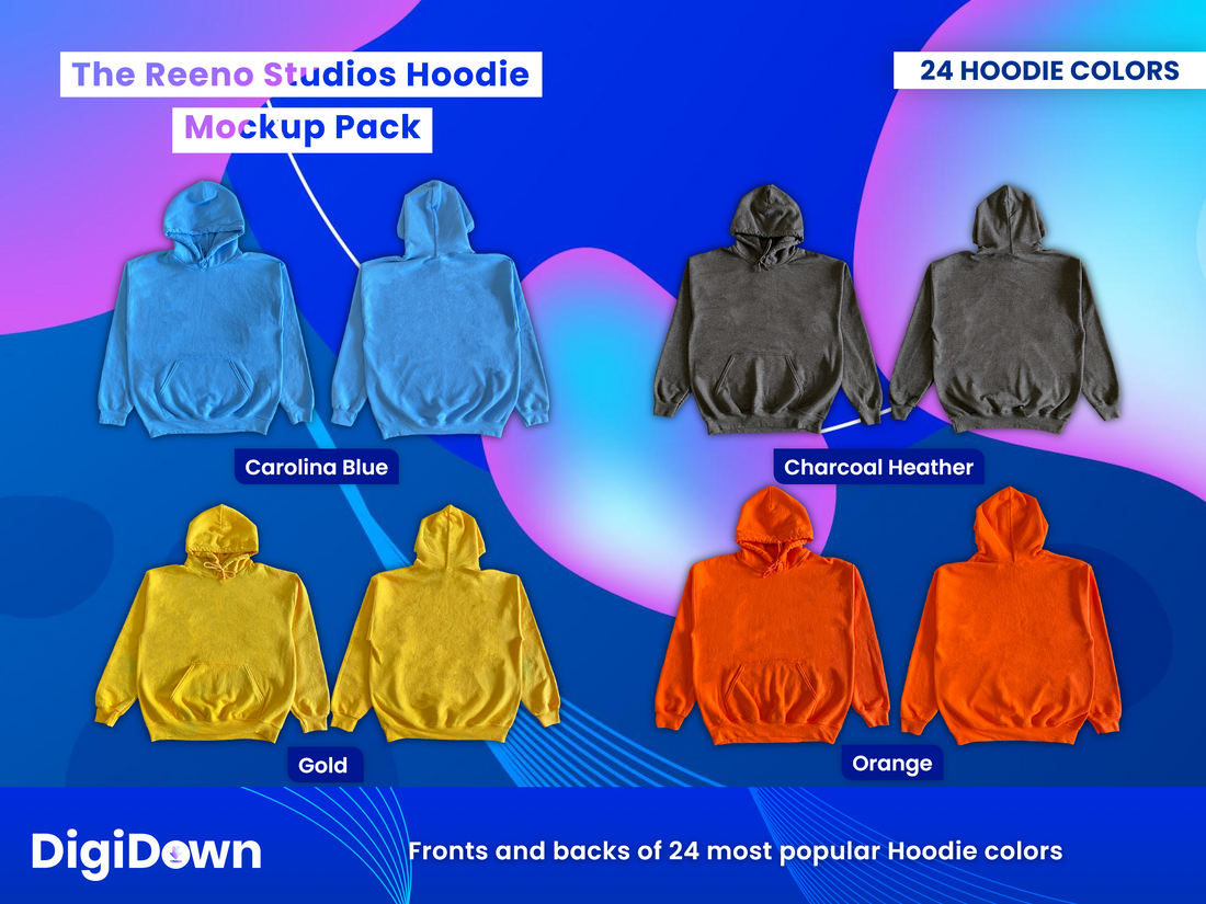 Hoodie Mockup Pack & Guide: Designer's Essential, High-Res Images, Easy-to-Use Templates, Comprehensive Tutorials