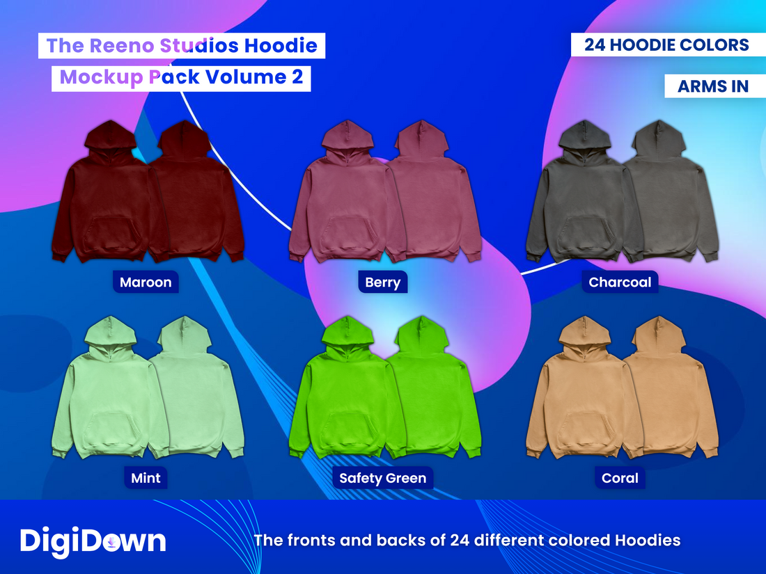 Hoodie Mockup Pack & Guide V2 Pro Pack: Designer's Essential, High-Res Images, Easy-to-Use Templates, Comprehensive Tutorials