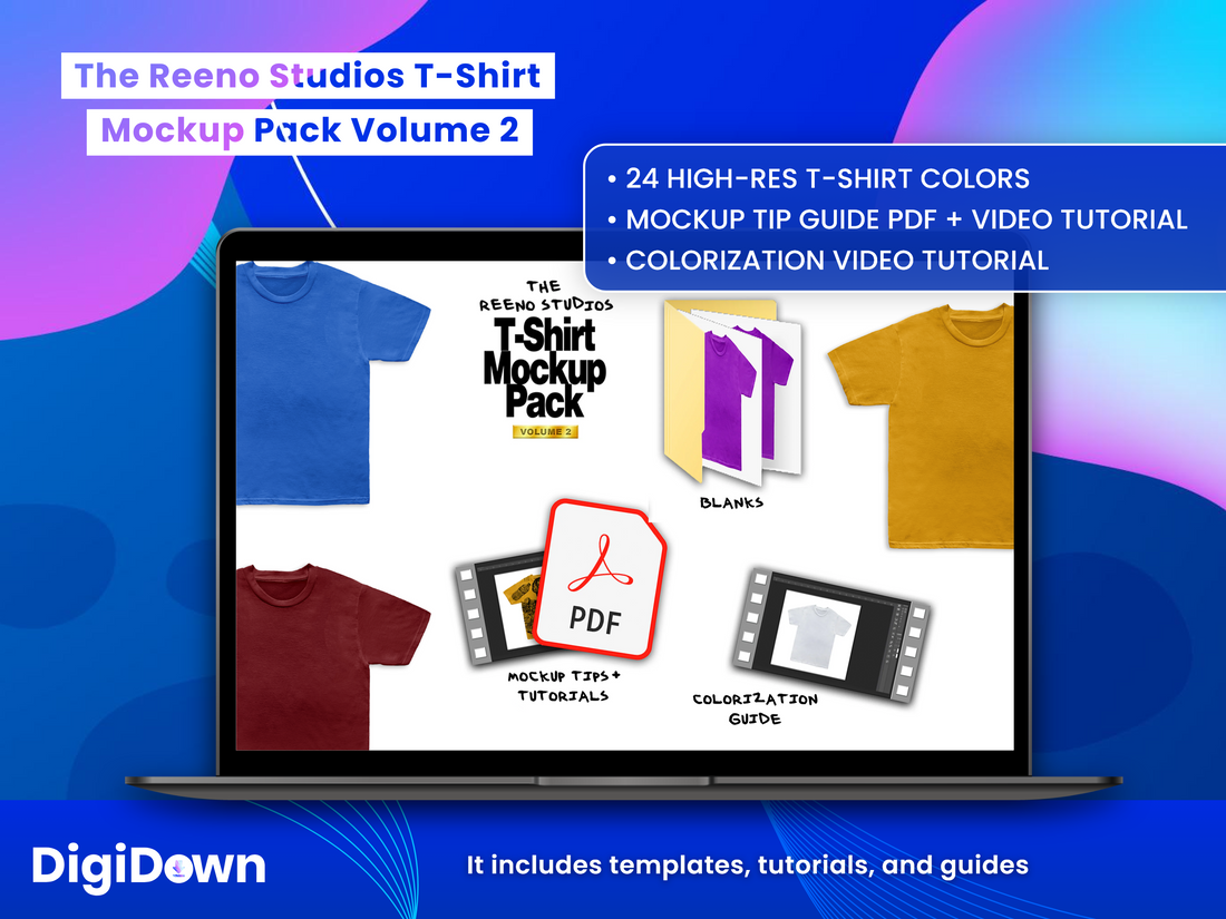 T-Shirt Mockup Pack & Guide V2: All-in-One Collection, High-Res Templates, Advanced Colorization & Tips